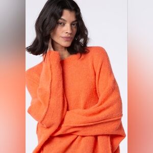 OSKA Pullover 532 Alpaca virgin wool blend Orange Large NWT